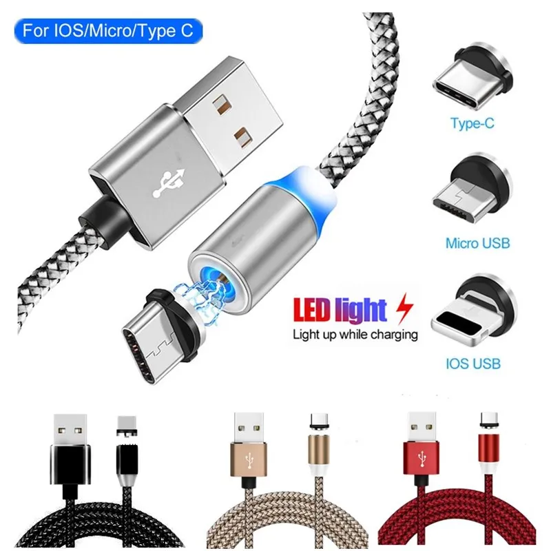 Быстрая зарядка светодиодный магнитный usb кабель для iphone huawei Y6 Y5 Y3 2017 P10 P8 P9 LITE Mini