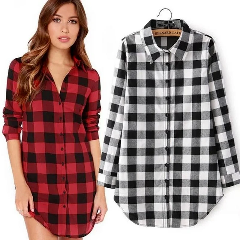plaid Women's Blouse Shirt Turn-down Collar button Blouse and Shirts Casual Long Sleeve Fashion Woman Blouses 2021 Top Female
plaid Women's Blouse Shirt Turn-down Collar button Blouse and Shirts Casual Long Sleeve Fashion Woman Blouses 2021 Top Female