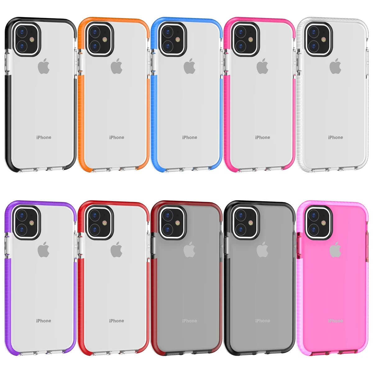 Новый прозрачный двухцветный чехол из ТПУ для iPhone 11/11Pro/11pro max 11 6 1 задняя крышка