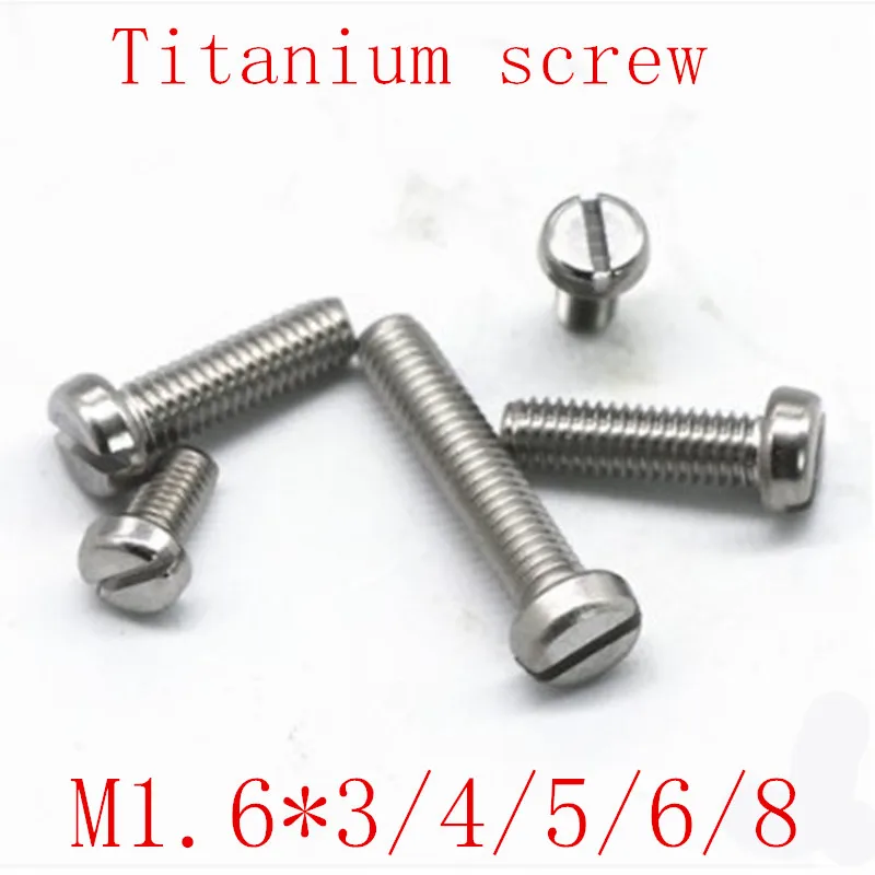 20pcs DIN84 titanium screw M1.6*2/3/4/5/6/8/10 titanium cheese head slotted screw
20pcs DIN84 titanium screw M1.6*2/3/4/5/6/8/10 titanium cheese head slotted screw