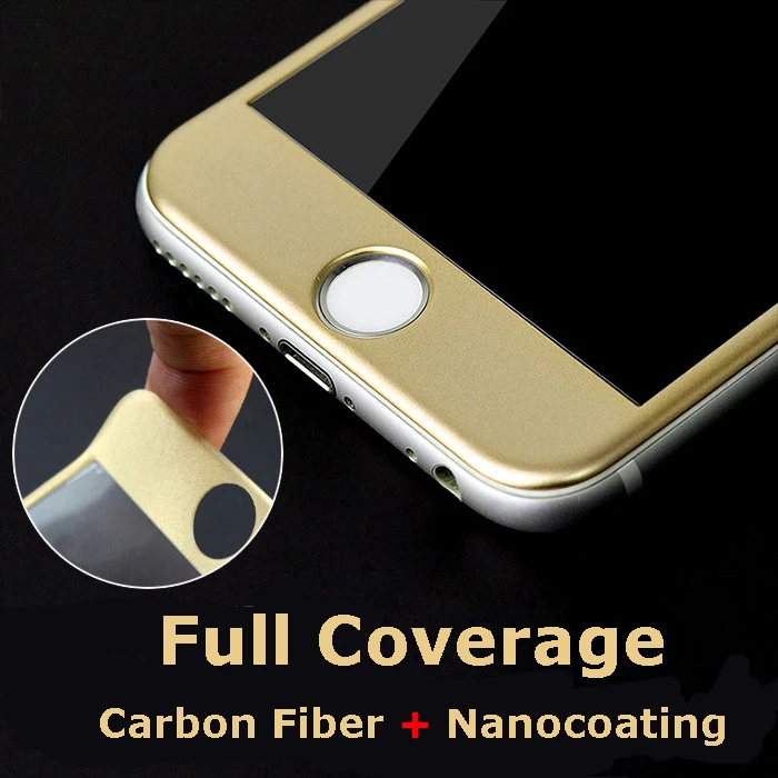 3D Arc Edge Full Cover Carbon Fiber Tempered Glass for iPhone6 6s 6Plus 6sPlus 7 8 7plus Colors Screen Protector Protective Film | Мобильные
