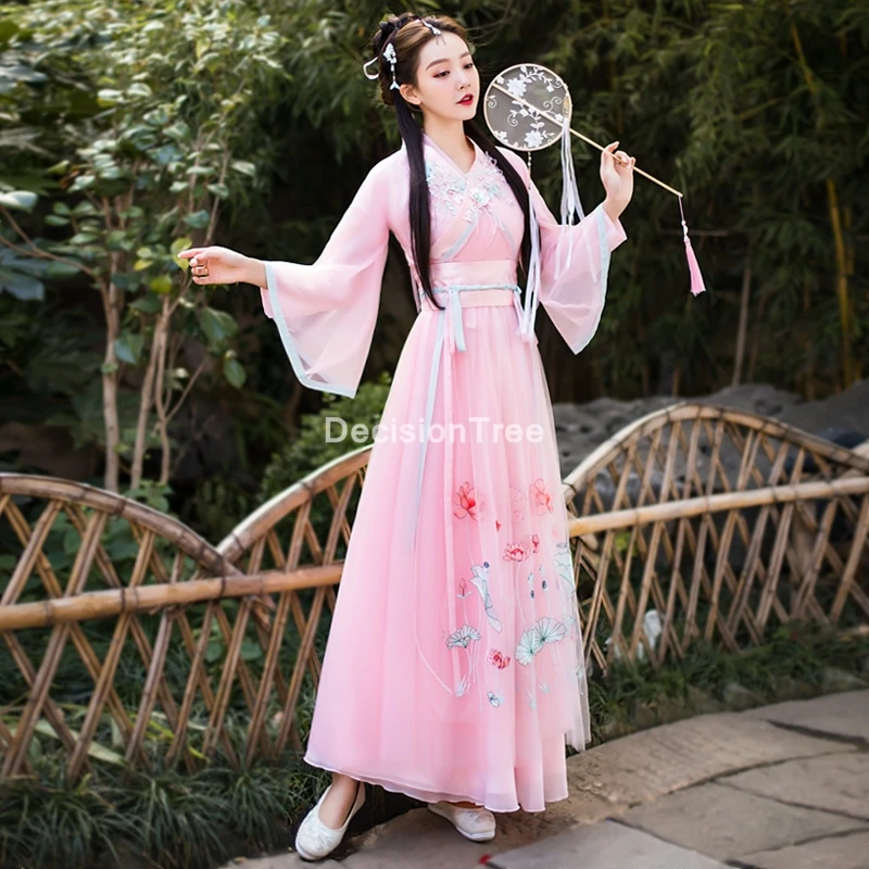 2021 chinese traditional clothes festival folk dance dress hanfu for women girls vintage retro fairy embroidery chiffon dress
2021 chinese traditional clothes festival folk dance dress hanfu for women girls vintage retro fairy embroidery chiffon dress