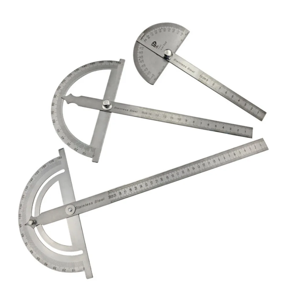 100-300mm Stainless Steel 180 Protractor Angle Meter Measuring Ruler Rotary Mechanic Tool Ruler Protractor
100-300mm Stainless Steel 180 Protractor Angle Meter Measuring Ruler Rotary Mechanic Tool Ruler Protractor