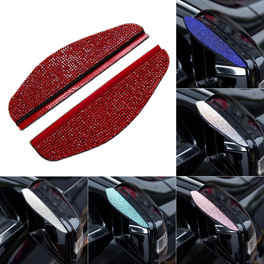 Universal Car Rearview Mirror Rain Cover Bling Rhinestones View Mirror Rain Visor Shield Anti-Glare Mirror Eyebrow Accessories
Universal Car Rearview Mirror Rain Cover Bling Rhinestones View Mirror Rain Visor Shield Anti-Glare Mirror Eyebrow Accessories