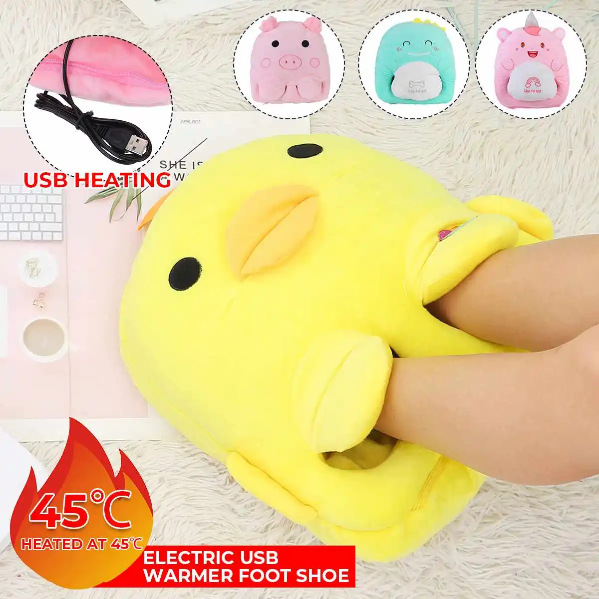 5V 12W Electric Heated Foot Warmers Washable Heated Slipper Cartoon Cute Flexible Heating Pad For Hands and Feet Winter Warm
5V 12W Electric Heated Foot Warmers Washable Heated Slipper Cartoon Cute Flexible Heating Pad For Hands and Feet Winter Warm