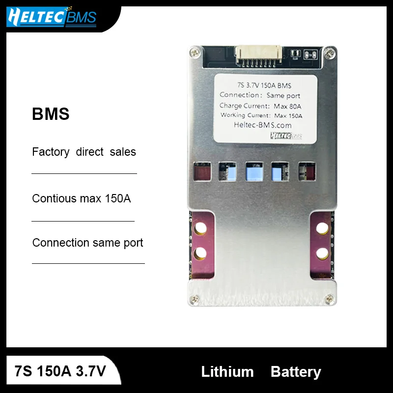Heltec Wholesale 24V BMS 7S 150A Ternary Lithium Battery Protection Board for power tools within 2500W/mopeds/24V small inverter
Heltec Wholesale 24V BMS 7S 150A Ternary Lithium Battery Protection Board for power tools within 2500W/mopeds/24V small inverter