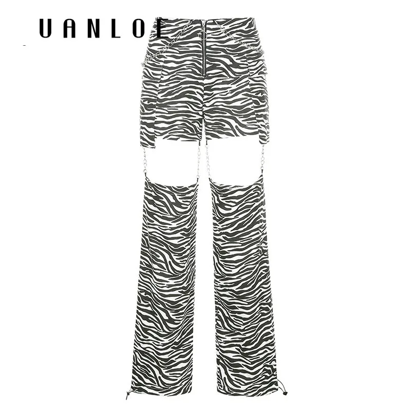 UANLOEZebra Pattern Detachable Trousers Women Fashion Hollow Out Pockets Patchwork Cargo Pants Streetwear High Waist Zip Pants
UANLOEZebra Pattern Detachable Trousers Women Fashion Hollow Out Pockets Patchwork Cargo Pants Streetwear High Waist Zip Pants