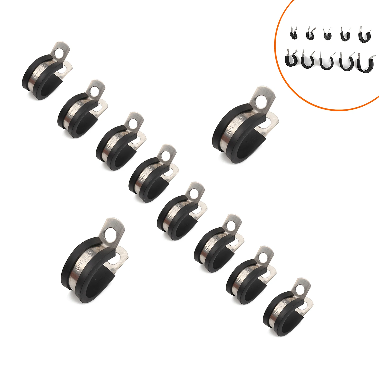 New Hot Sale 10 Pieces Of Stainless Steel Pipe Clamp Rubber Buffer Insulation Car Clamp 1/4" 5/16" 3/8" 1/2" 9/16" 6/8/10/13/14
New Hot Sale 10 Pieces Of Stainless Steel Pipe Clamp Rubber Buffer Insulation Car Clamp 1/4" 5/16" 3/8" 1/2" 9/16" 6/8/10/13/14