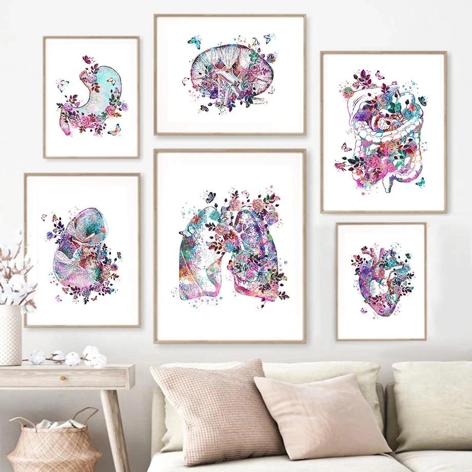Flower Anatomy Skull Heart Brain Lungs Vintage Posters and Prints Wall Art Canvas Painting Medicine Pictures Doctor Room Decor
Flower Anatomy Skull Heart Brain Lungs Vintage Posters and Prints Wall Art Canvas Painting Medicine Pictures Doctor Room Decor