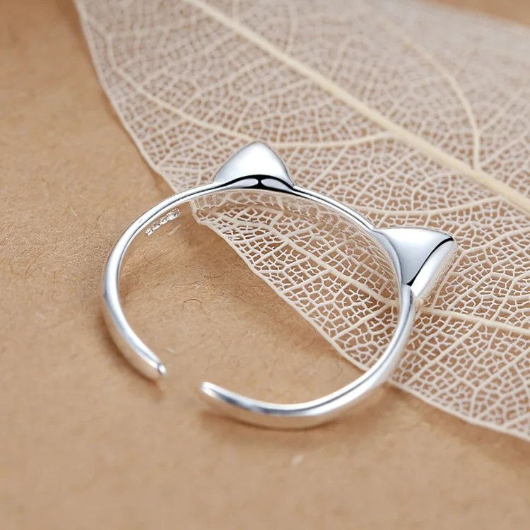 Genuine 100% Real Vintage 925 Sterling Silver Cat Ear Rings For Women Girls Valentines Gifts Gothic Rings 
Genuine 100% Real Vintage 925 Sterling Silver Cat Ear Rings For Women Girls Valentines Gifts Gothic Rings
