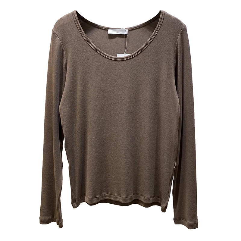 Korean Style Simple Western Style All-Matching Fashion Slim Fit Slimming Low Round Neck Long Sleeve T-shirt Women's Stretch Tops
Korean Style Simple Western Style All-Matching Fashion Slim Fit Slimming Low Round Neck Long Sleeve T-shirt Women's Stretch Tops