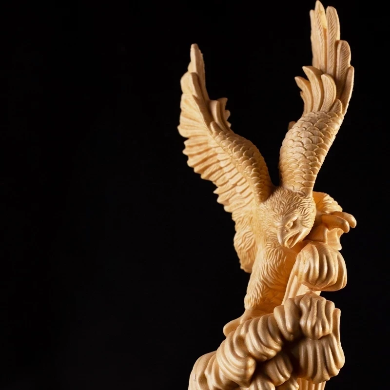 Cypress Wood 29CM Eagle Sculpture Wood Carving Animal Statue Ride on The Crest of Success Home Decor
Cypress Wood 29CM Eagle Sculpture Wood Carving Animal Statue Ride on The Crest of Success Home Decor