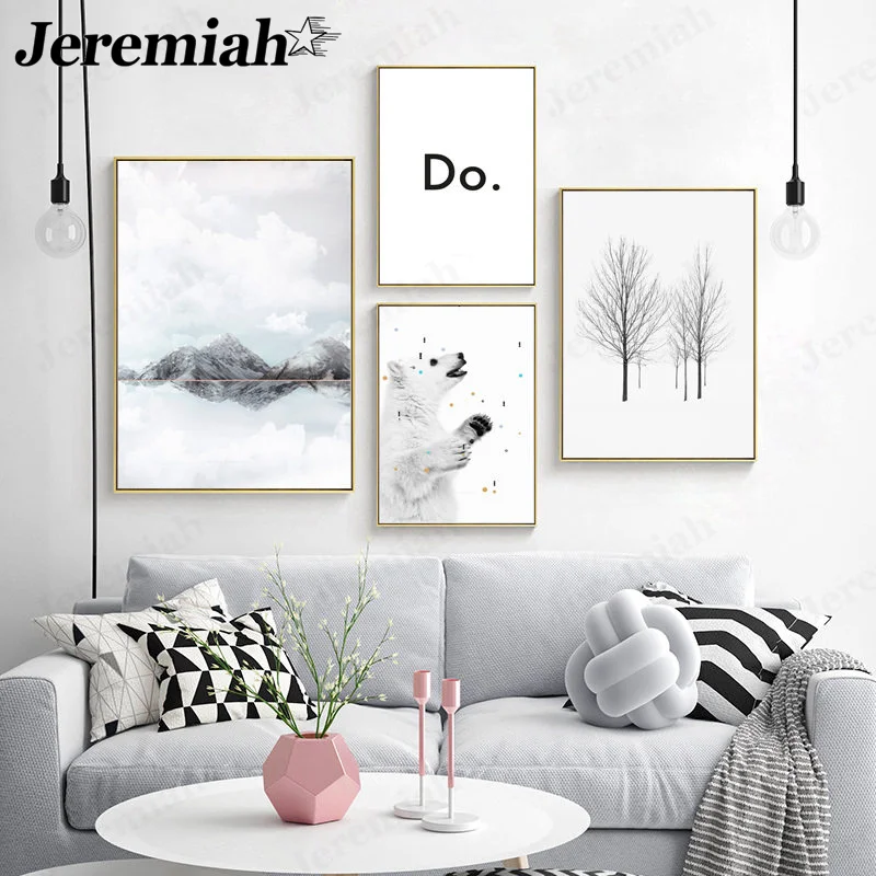 Simple Winter Landscape Canvas Painting White Polar Bear Forest Poster Wall Art Nordic Home Living Room Decoration Wall Stickers
Simple Winter Landscape Canvas Painting White Polar Bear Forest Poster Wall Art Nordic Home Living Room Decoration Wall Stickers