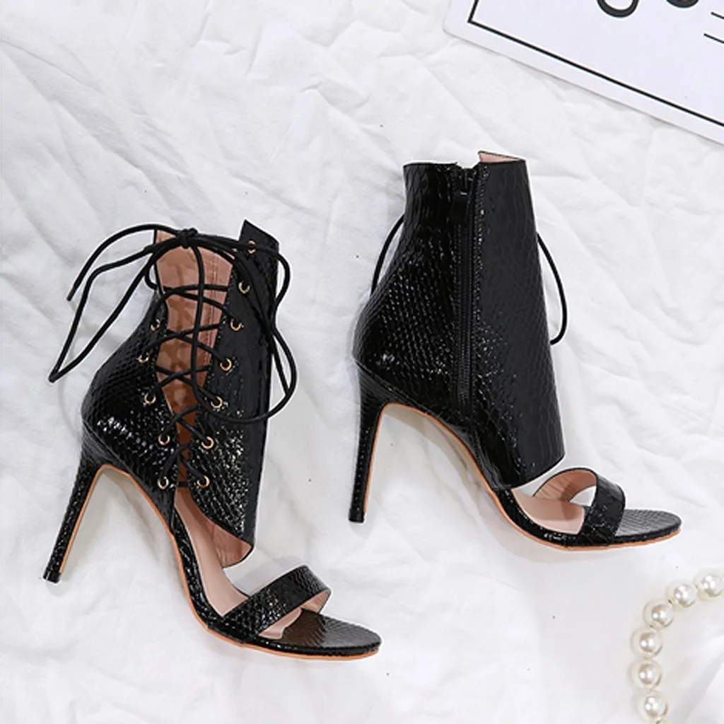 2020 Ladies Strippers Heels Sandals Woman Snake Pattern High Heel Sandal Night Club Shoes Black White tacones mujer Girls Sandal
2020 Ladies Strippers Heels Sandals Woman Snake Pattern High Heel Sandal Night Club Shoes Black White tacones mujer Girls Sandal