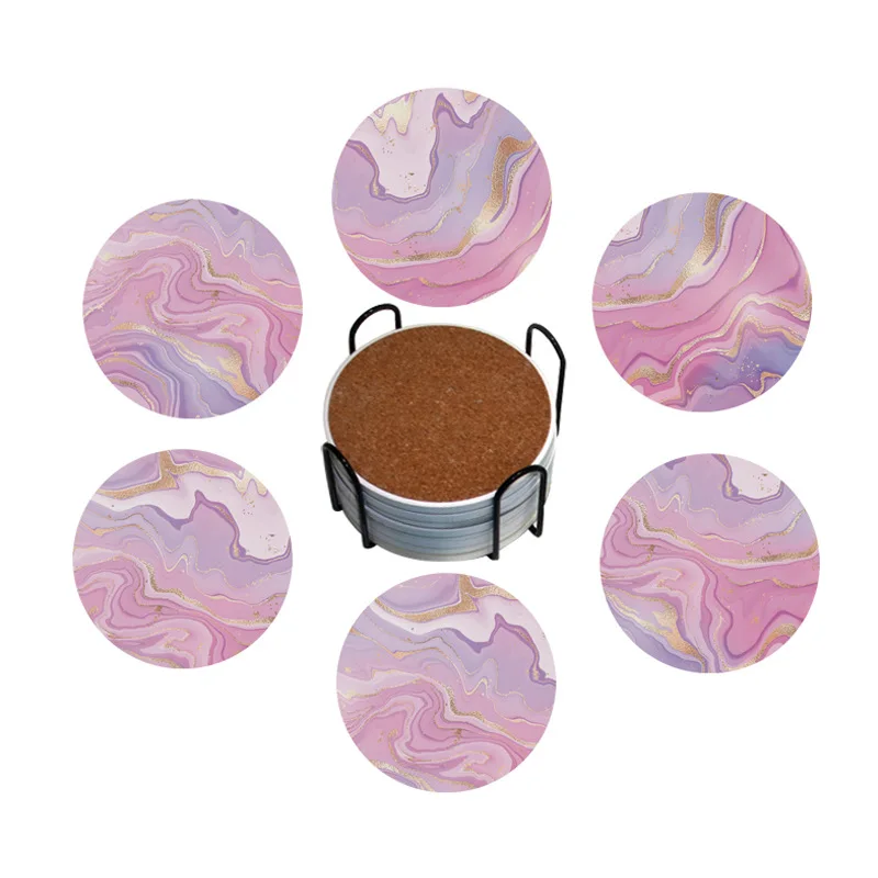 6 Pieces of Glass Drink Coaster Handmade Modern Marble Coaster Coaster Non-slip Water-absorbent and Heat-resistant Weeding Mat
6 Pieces of Glass Drink Coaster Handmade Modern Marble Coaster Coaster Non-slip Water-absorbent and Heat-resistant Weeding Mat