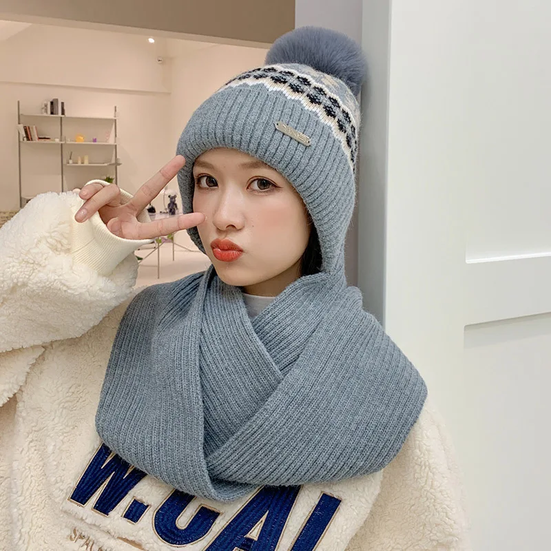 Scarf One-piece Hat Autumn and Winter Cold Protection and Warm Bib Cover One-piece Cap Korean Style Trendy Color Knitted Wool
Scarf One-piece Hat Autumn and Winter Cold Protection and Warm Bib Cover One-piece Cap Korean Style Trendy Color Knitted Wool