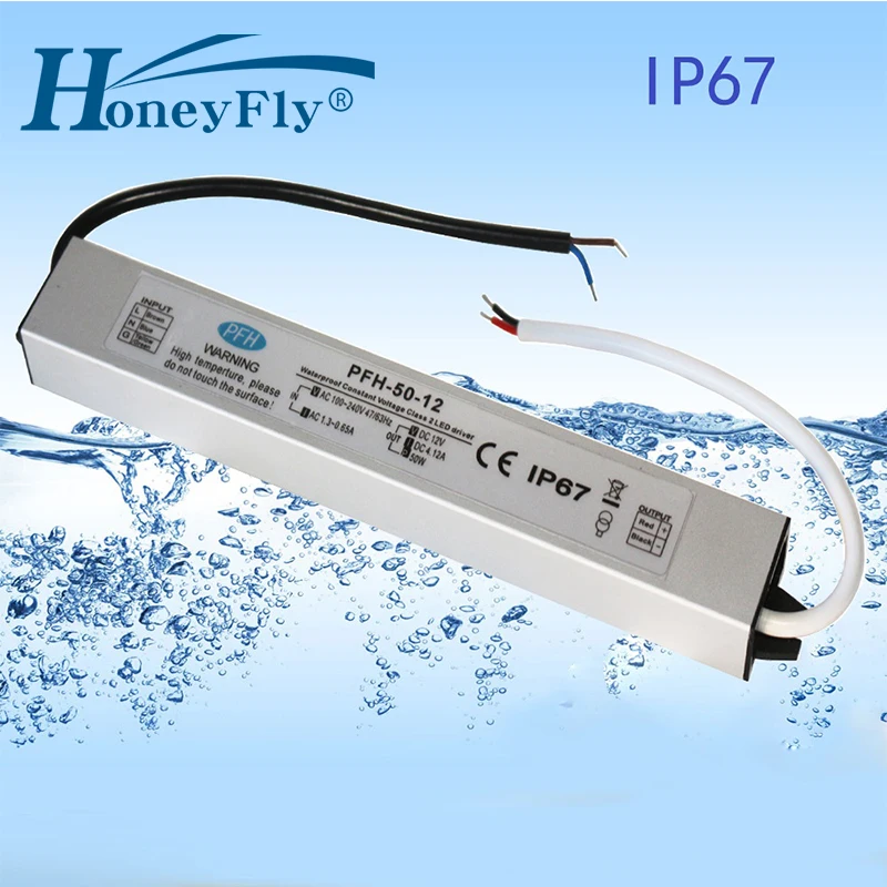 HoneyFly Patented IP67 Waterproof LED Driver 50W 12V 24V 36V 48V LED Power Supply Lighting Transformer AC DC Adapter 80-265V
HoneyFly Patented IP67 Waterproof LED Driver 50W 12V 24V 36V 48V LED Power Supply Lighting Transformer AC DC Adapter 80-265V