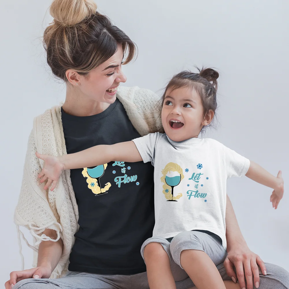 Let It Flow Dropship Trend Black White T-shirts Summer New Fashion Top Family Clothes Wine Glass Princess Letters Kawaii Disney
Let It Flow Dropship Trend Black White T-shirts Summer New Fashion Top Family Clothes Wine Glass Princess Letters Kawaii Disney