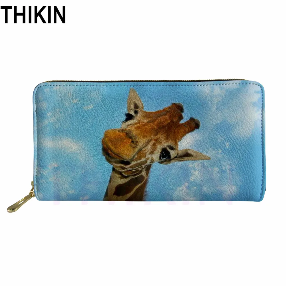 Женский кошелек-клатч THIKIN с милым рисунком жирафа | Багаж и сумки