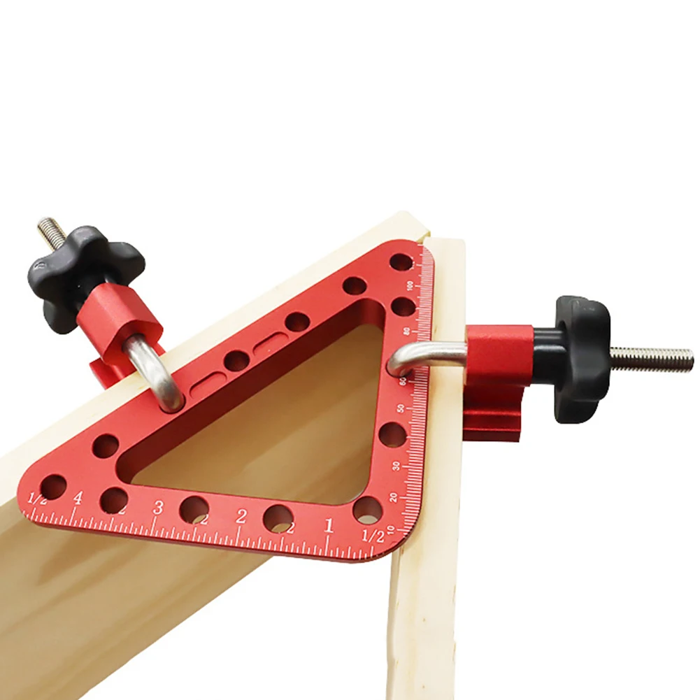 

Woodworking 45/90 Degrees Auxiliary Fixture Ruler Splicing Board Panel Positioner Carpenter Triangle Fixed Clip Clamp Jig Tools