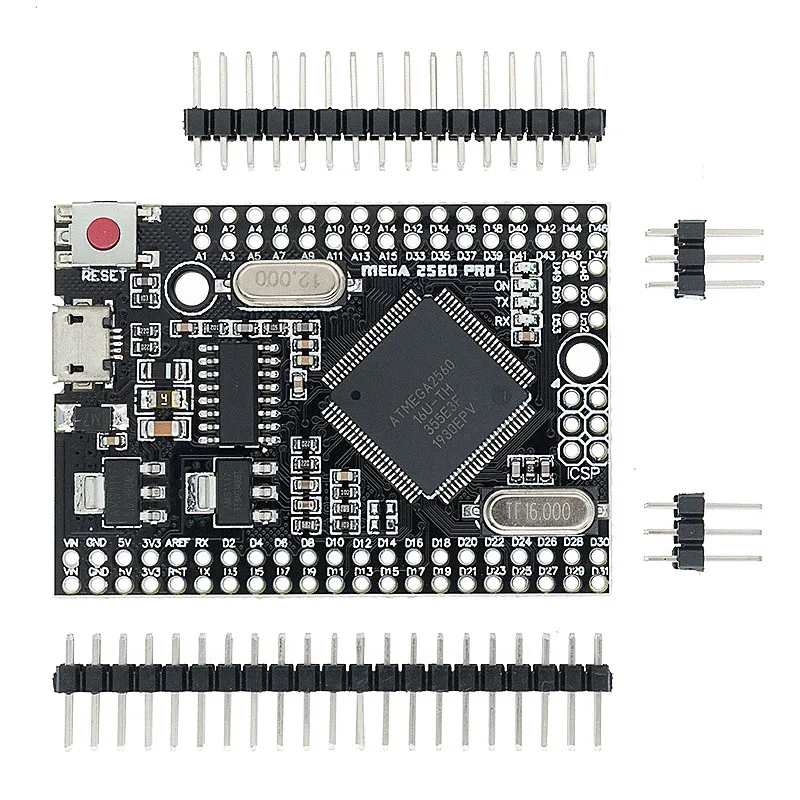 1PCS MEGA 2560 PRO Embed CH340G/ATMEGA2560-16AU Chip with male pinheaders Compatible for Arduino Mega2560
1PCS MEGA 2560 PRO Embed CH340G/ATMEGA2560-16AU Chip with male pinheaders Compatible for Arduino Mega2560