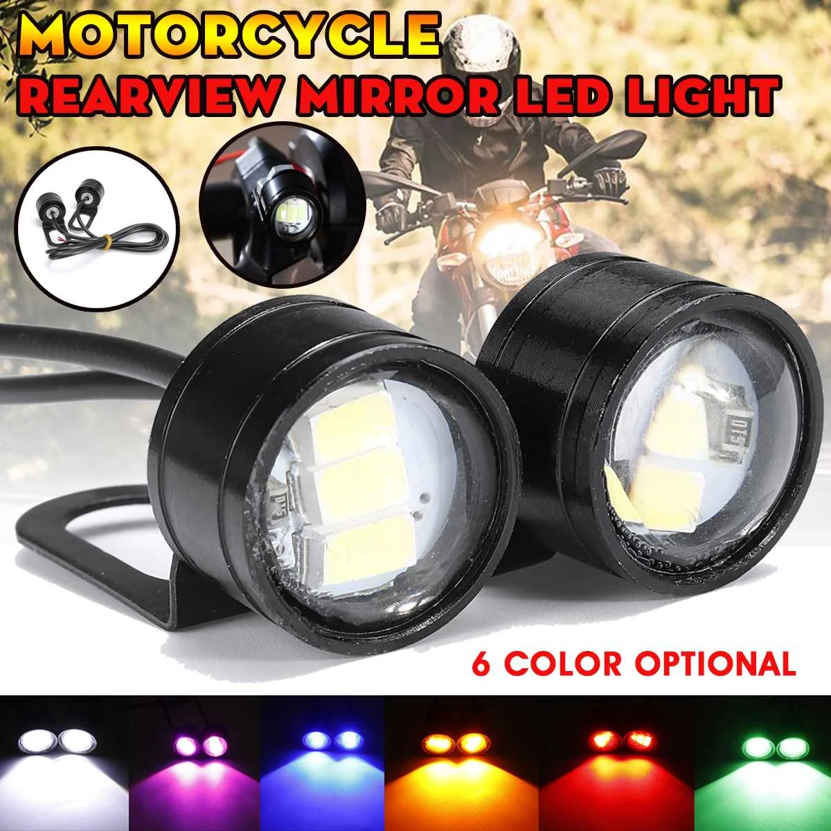 2pcs Motorcycle Eagle-eye Lamp Ghost-fire Lamp LED Mirror Lamp Head-light Rogue Lamp Universal For Honda/Yamaha/Suzuki
2pcs Motorcycle Eagle-eye Lamp Ghost-fire Lamp LED Mirror Lamp Head-light Rogue Lamp Universal For Honda/Yamaha/Suzuki