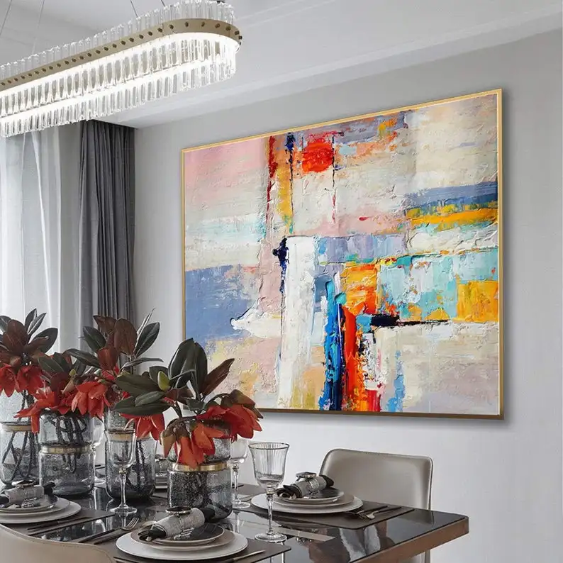 Handmade Acrylic Canvas Painting Abstract Artwork Modern Contemporary Palette Knife Art Large Wall Art Office Living Room Decor
Handmade Acrylic Canvas Painting Abstract Artwork Modern Contemporary Palette Knife Art Large Wall Art Office Living Room Decor