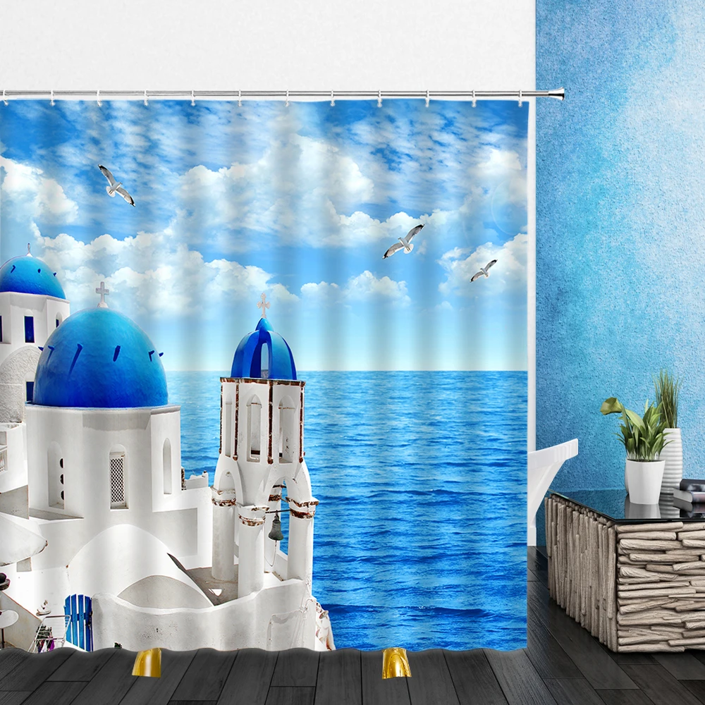 Landscape Shower Curtains European Style Building Seaside City Scenery 3D Bathroom Home Decor Waterproof Polyester Cloth Curtain
Landscape Shower Curtains European Style Building Seaside City Scenery 3D Bathroom Home Decor Waterproof Polyester Cloth Curtain