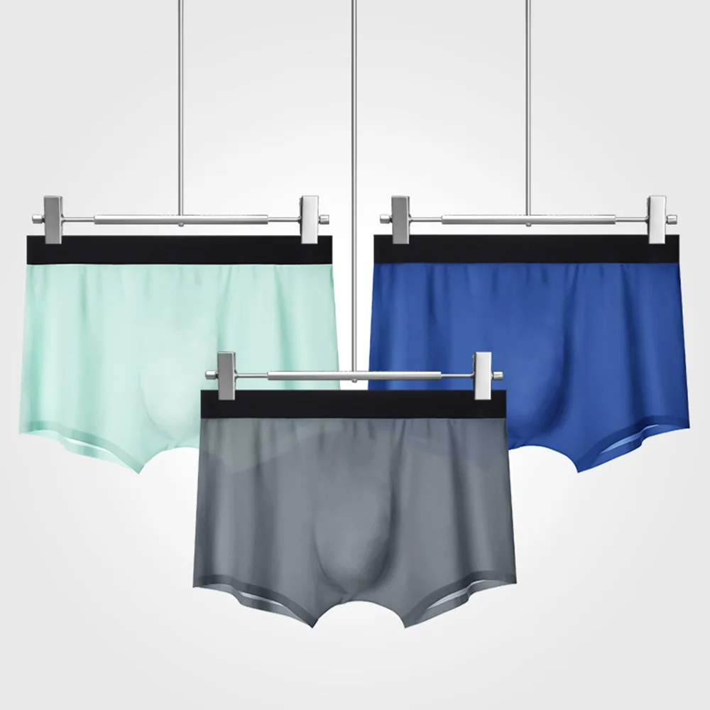 Men's Sexy Panties Breathable Boxer Briefs Ice Silk Shorts Seamless Underwear Male Comfortable Lingerie Breathable Underpants
Men's Sexy Panties Breathable Boxer Briefs Ice Silk Shorts Seamless Underwear Male Comfortable Lingerie Breathable Underpants