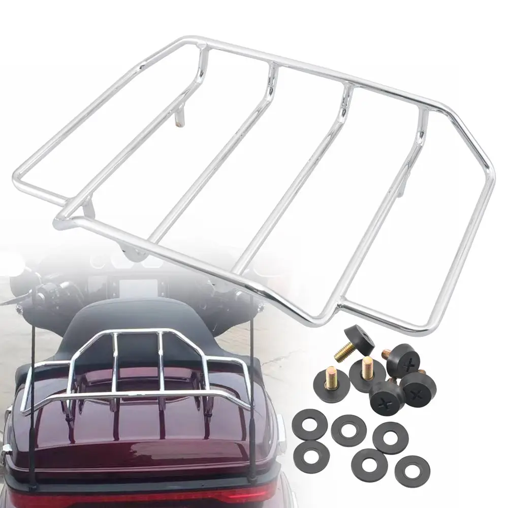 Motorcycle Chrome Stainless Steel Tour Pack Pack Luggage Top Rack For Harley Touring Road King Street Glide Acsessories New
Motorcycle Chrome Stainless Steel Tour Pack Pack Luggage Top Rack For Harley Touring Road King Street Glide Acsessories New