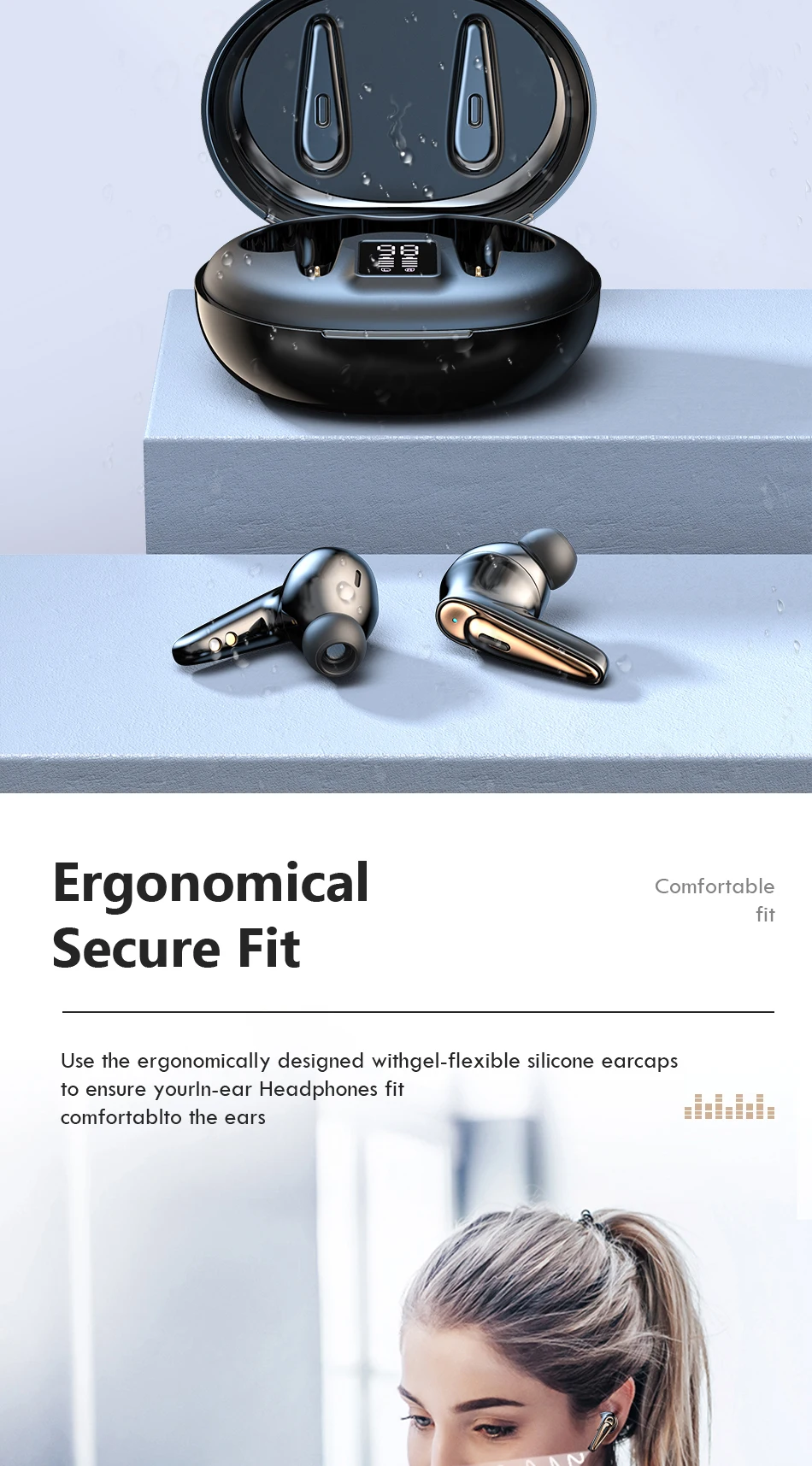 Original M11-9 Wireless Headphones TWS Bluetooth5.0 Earphone HiFi IPX7 Waterproof Earbuds Touch Control Headset for Sports /game
Original M11-9 Wireless Headphones TWS Bluetooth5.0 Earphone HiFi IPX7 Waterproof Earbuds Touch Control Headset for Sports /game