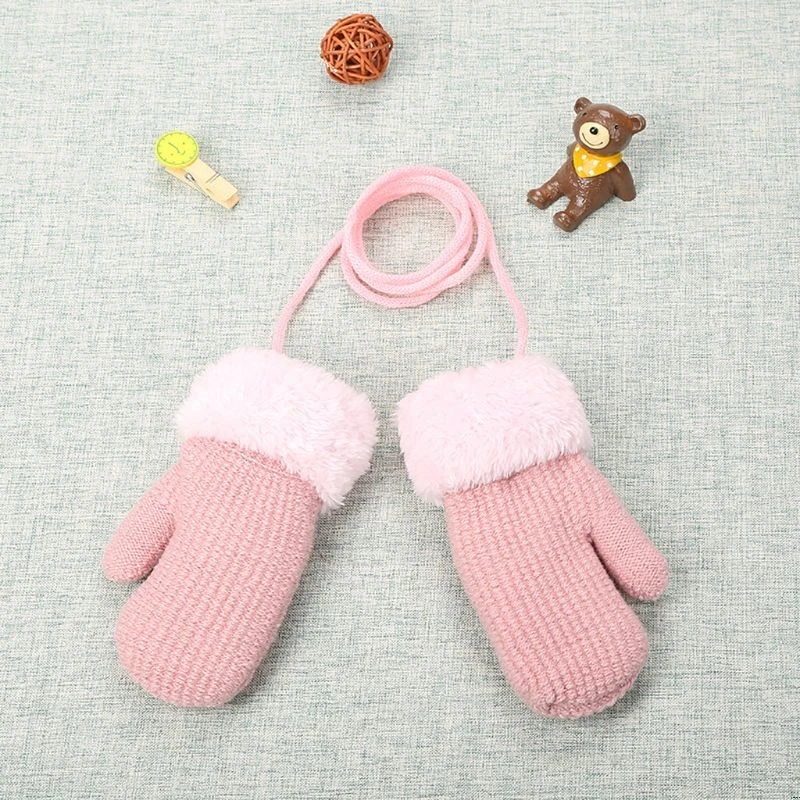 Winter Outdoor Baby Boys Girls Knitted Gloves Warm Rope Full Finger Mittens Gloves for Children Hanging neck Gloves Kids 
Winter Outdoor Baby Boys Girls Knitted Gloves Warm Rope Full Finger Mittens Gloves for Children Hanging neck Gloves Kids