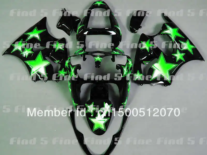 Green White Stars Black For KAWASAKI ZX6R 00 01 02 ZX 6R 00-02 ZX-6R 2000 2001 2002 2000-2002 ABS Fairing Kit
Green White Stars Black For KAWASAKI ZX6R 00 01 02 ZX 6R 00-02 ZX-6R 2000 2001 2002 2000-2002 ABS Fairing Kit