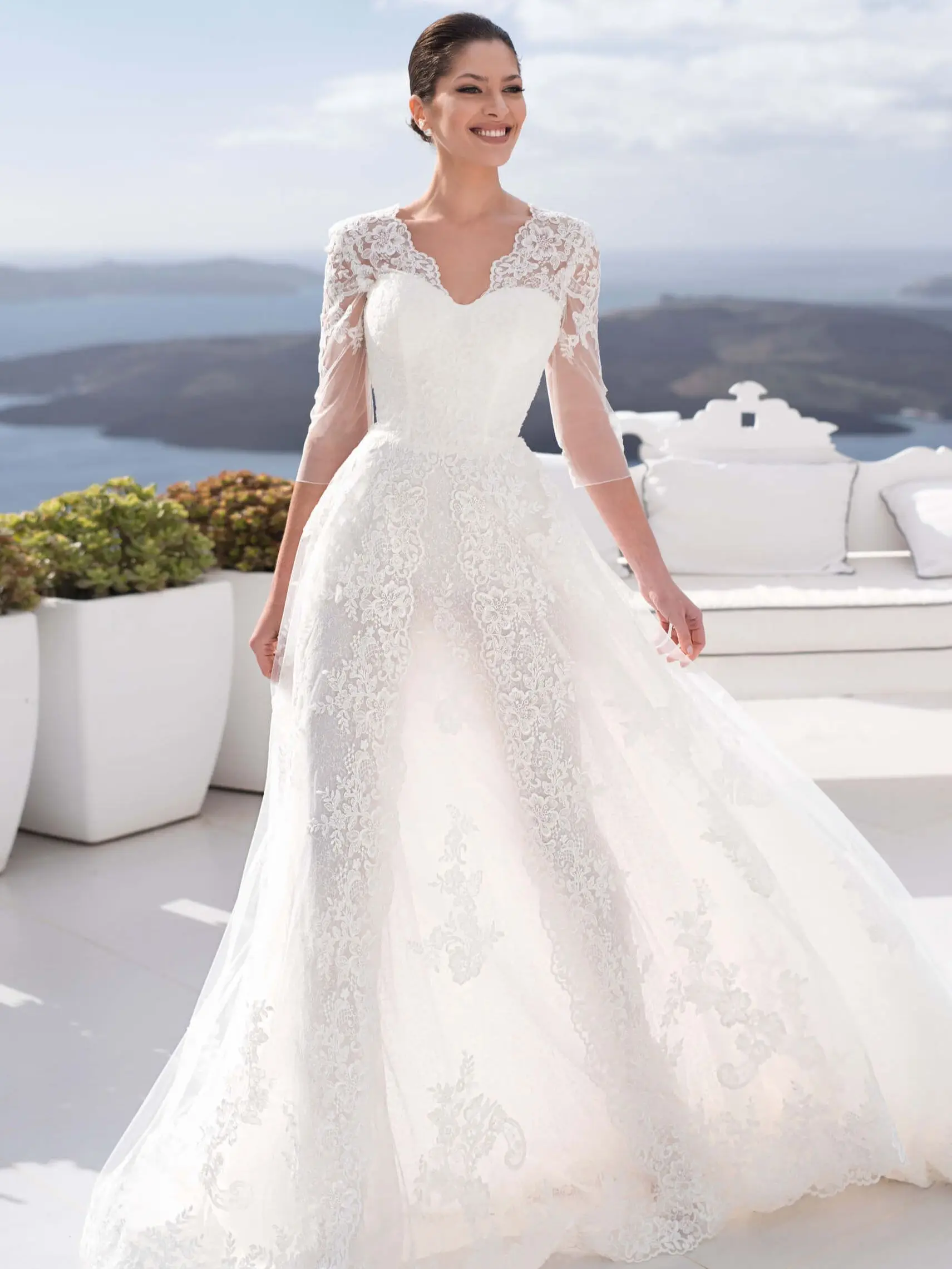 Robe de soirée de mariage New Design Wedding Dresses 2020 V-neck Long Sleeves A-Line Appliques Tulle Bride Gowns Vestidos
Robe de soirée de mariage New Design Wedding Dresses 2020 V-neck Long Sleeves A-Line Appliques Tulle Bride Gowns Vestidos