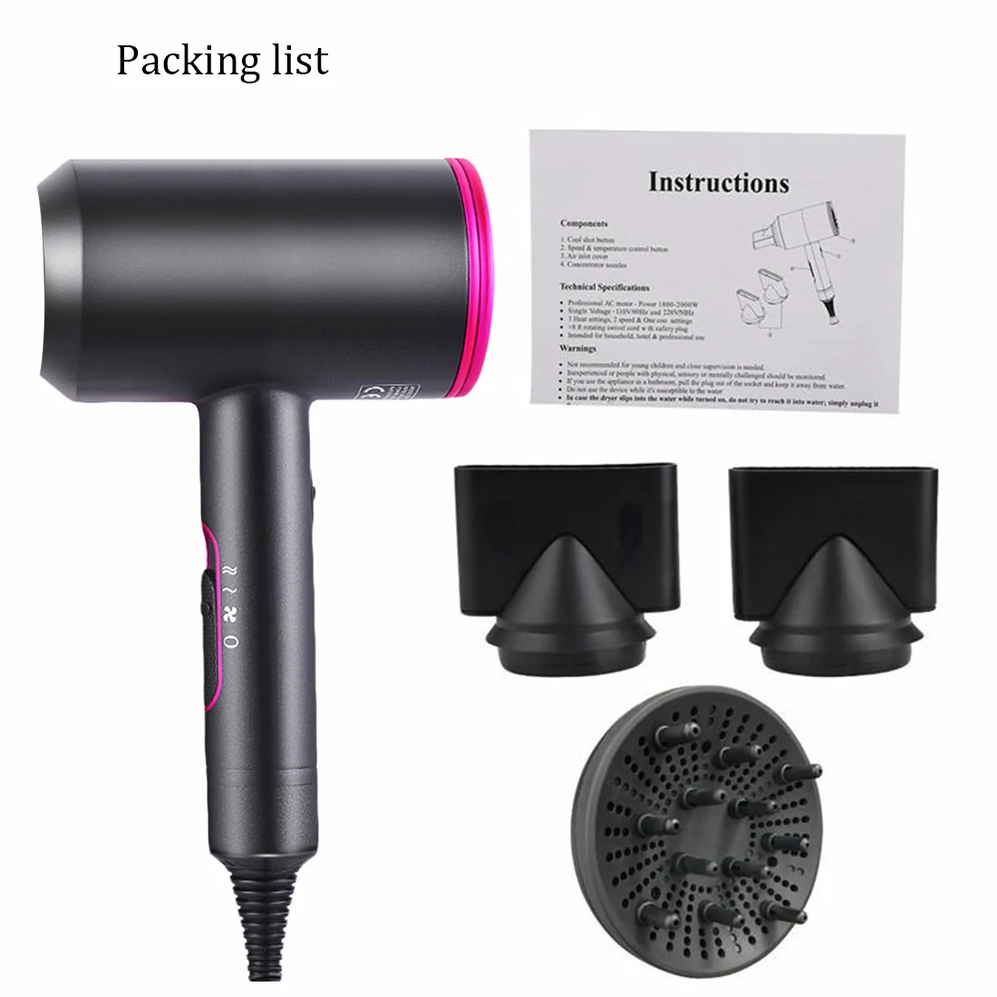 Professional Hair dryer SalonHot &Cold Wind Hair Dryer Strong Wind Dryer Negative Ionic Hammer Blower Dry Electric Hair dryer
Professional Hair dryer SalonHot &Cold Wind Hair Dryer Strong Wind Dryer Negative Ionic Hammer Blower Dry Electric Hair dryer