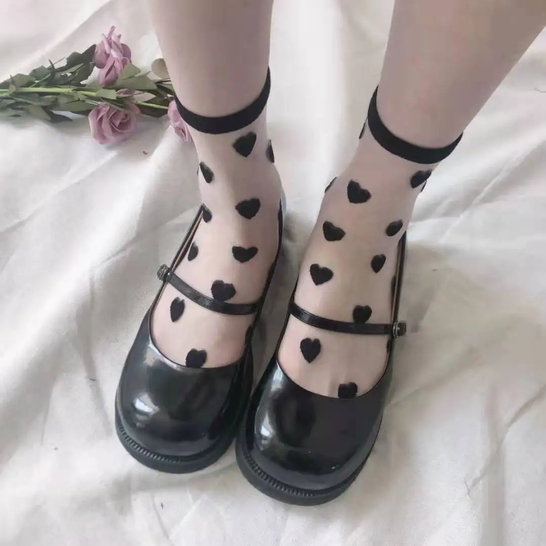 Love socks peach heart transparent card silk medium-length socks black ins crystal glass silk, 2021 spring and summer new produc
Love socks peach heart transparent card silk medium-length socks black ins crystal glass silk, 2021 spring and summer new produc