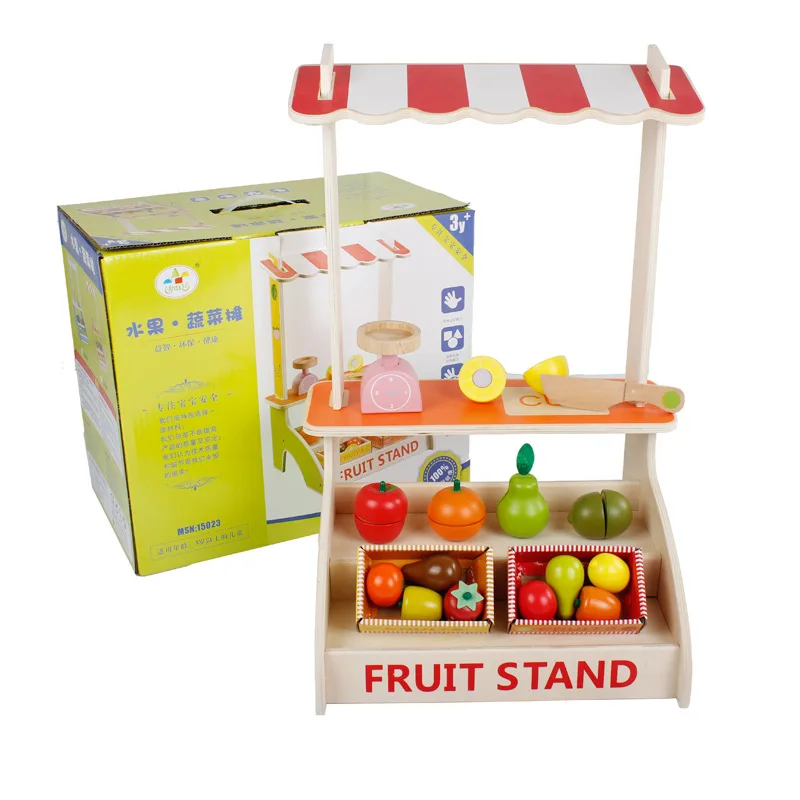 Wooden Children's Simulation Play House Toy Fruit Cut Simulation Retail A Fruit Stall Velcro Cutting Music 3 Doll Furniture
Wooden Children's Simulation Play House Toy Fruit Cut Simulation Retail A Fruit Stall Velcro Cutting Music 3 Doll Furniture