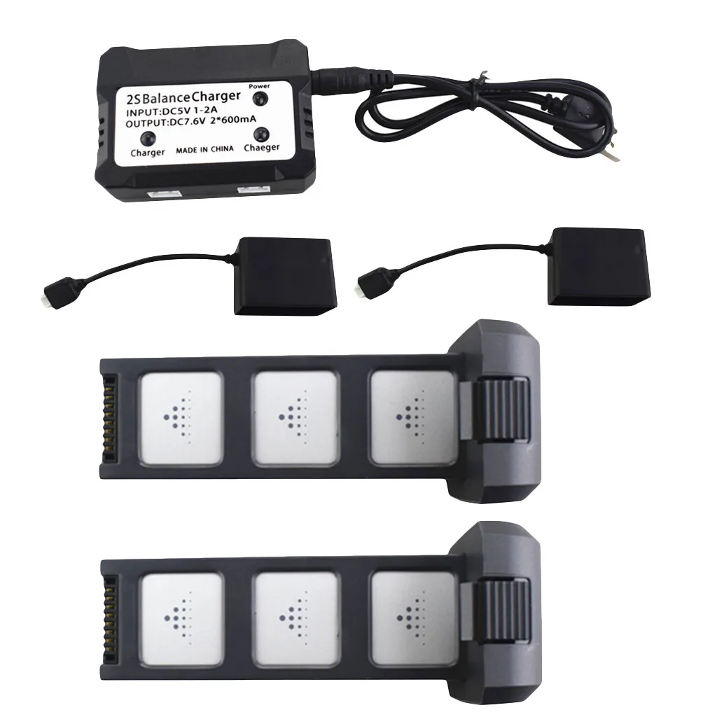Аккумулятор HIINST 2 шт. + зарядное устройство в 1 с USB-кабелем для дрона MJX B4W D88 EX3 HS550 RC |