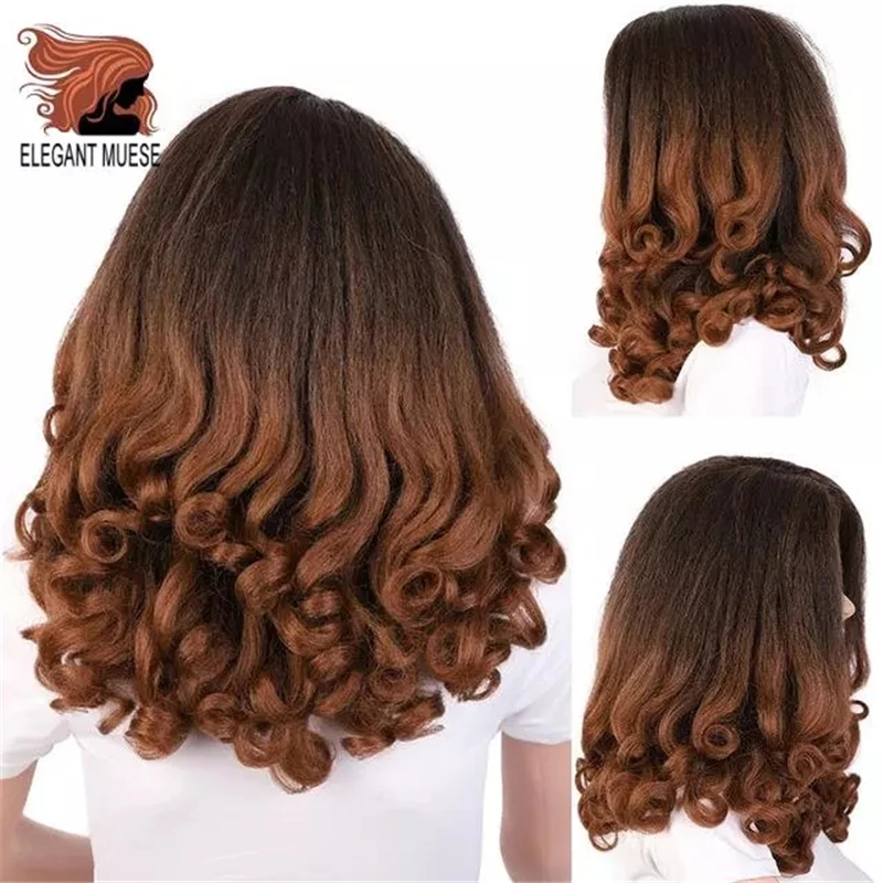 ELEGANT MUSES Afro Yaki Straight Wig 22 inch Long Black Ombres Brown Synthetic Hair fashion Wigs Puff Yaki Wig for African Women
ELEGANT MUSES Afro Yaki Straight Wig 22 inch Long Black Ombres Brown Synthetic Hair fashion Wigs Puff Yaki Wig for African Women