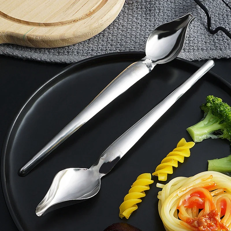 2 Pcs Stainless Steel Culinary Precision Drawing Deco Spoon Set, Sauce Drizzle Spoon Plate Decorating Spoon
2 Pcs Stainless Steel Culinary Precision Drawing Deco Spoon Set, Sauce Drizzle Spoon Plate Decorating Spoon