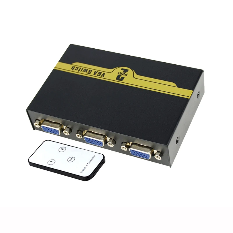 2 Port VGA Switch Splitter 2 In 1 Out Video Computer Host Monitor Converter Shared Remote Control Switcher
2 Port VGA Switch Splitter 2 In 1 Out Video Computer Host Monitor Converter Shared Remote Control Switcher