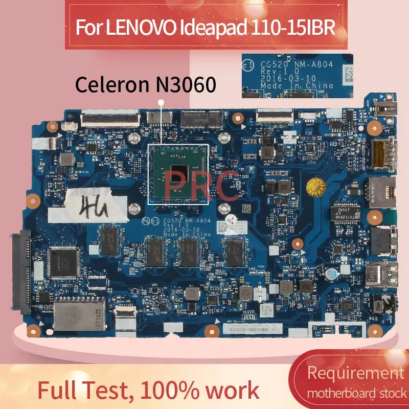 Фото Материнская плата для ноутбука LENOVO Ideapad 110 15IBR Celeron N3060 материнская SR2KN DDR3