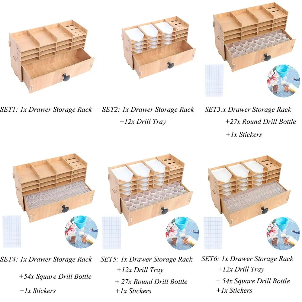 Nail Kit Multi-layer Case Detachable Beads Box Tool Plate Diamond Painting Drill Tray Drawer Storage Rack | Дом и сад