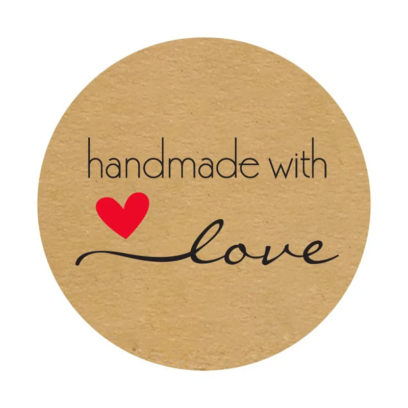 50-500pcs kraft paper homemade with love stickers scrapbooking for envelope and package seal labels sticker stationery handmade
50-500pcs kraft paper homemade with love stickers scrapbooking for envelope and package seal labels sticker stationery handmade