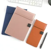 Restaurant Menu Paper Tablet A5 A6 Mini Clipboard PU Leather Writing Board Magnetic Clip Board
