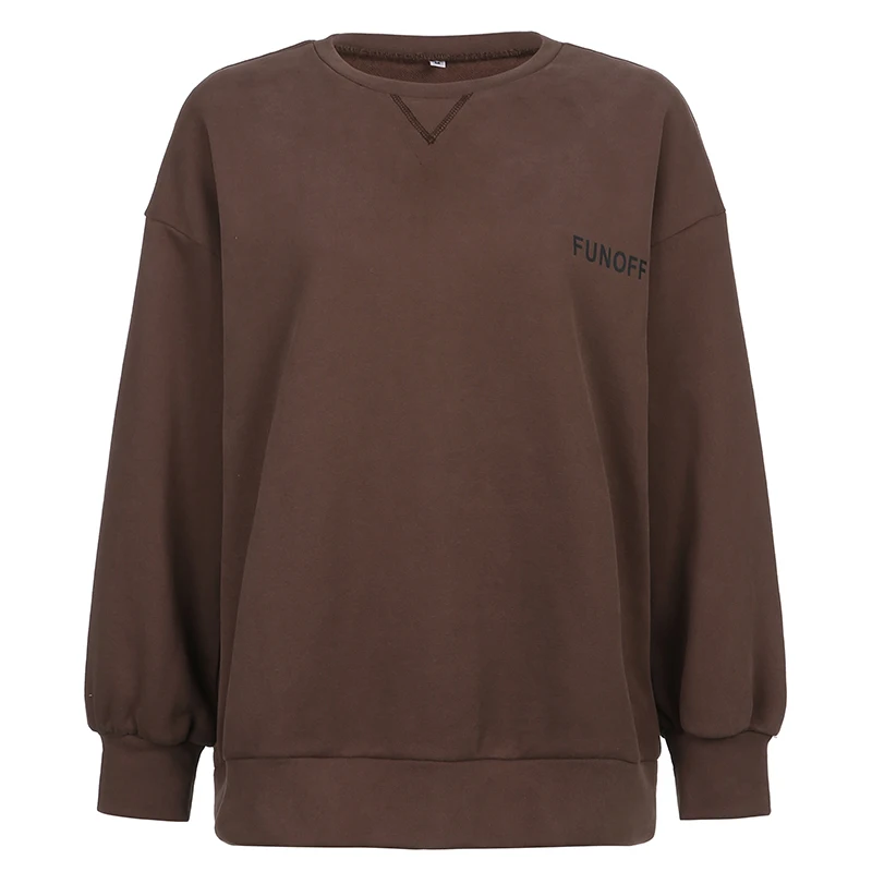 Vintage Casual Y2K Brown Sweatshirts Women Crewneck Basic Letter Embroidery Shirts Oversize Harajuku Aesthetic Top Cuteandpsycho
Vintage Casual Y2K Brown Sweatshirts Women Crewneck Basic Letter Embroidery Shirts Oversize Harajuku Aesthetic Top Cuteandpsycho
