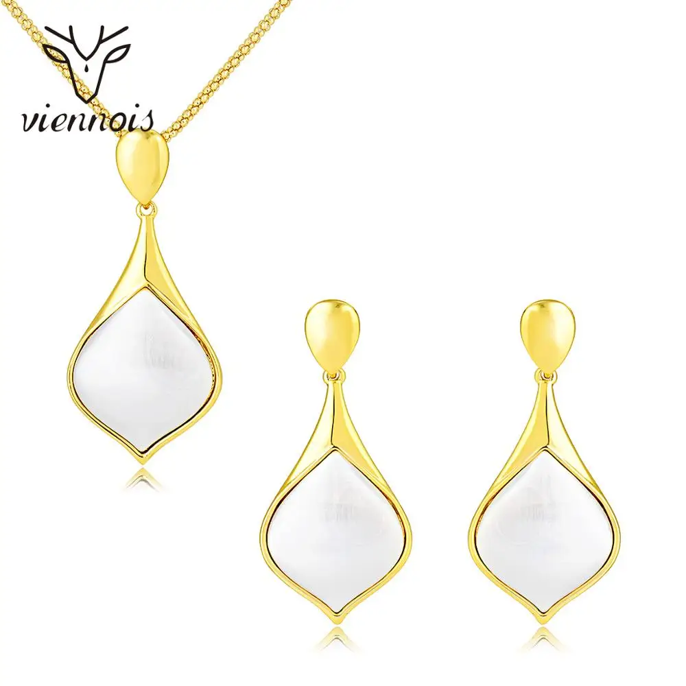 Viennois Dubai Style Multicolor Geometric Choker Necklace and Earrings Jewelry Set African Women Accessories Love Gifts | Украшения и