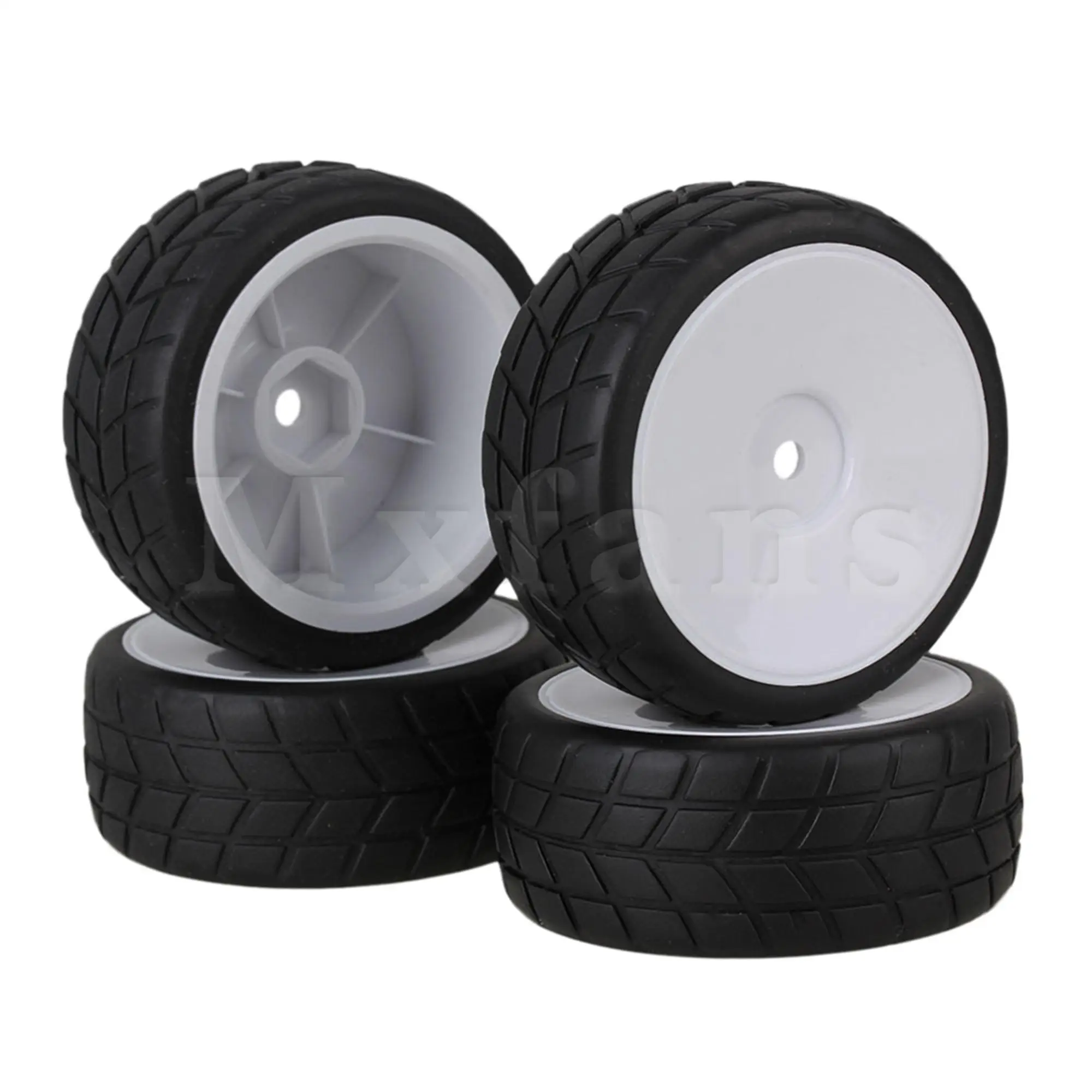 4Pcs White Plastic Smooth Wheel Rim & Square Pattern Tyre for RC1:10 On-Road Car
4Pcs White Plastic Smooth Wheel Rim & Square Pattern Tyre for RC1:10 On-Road Car