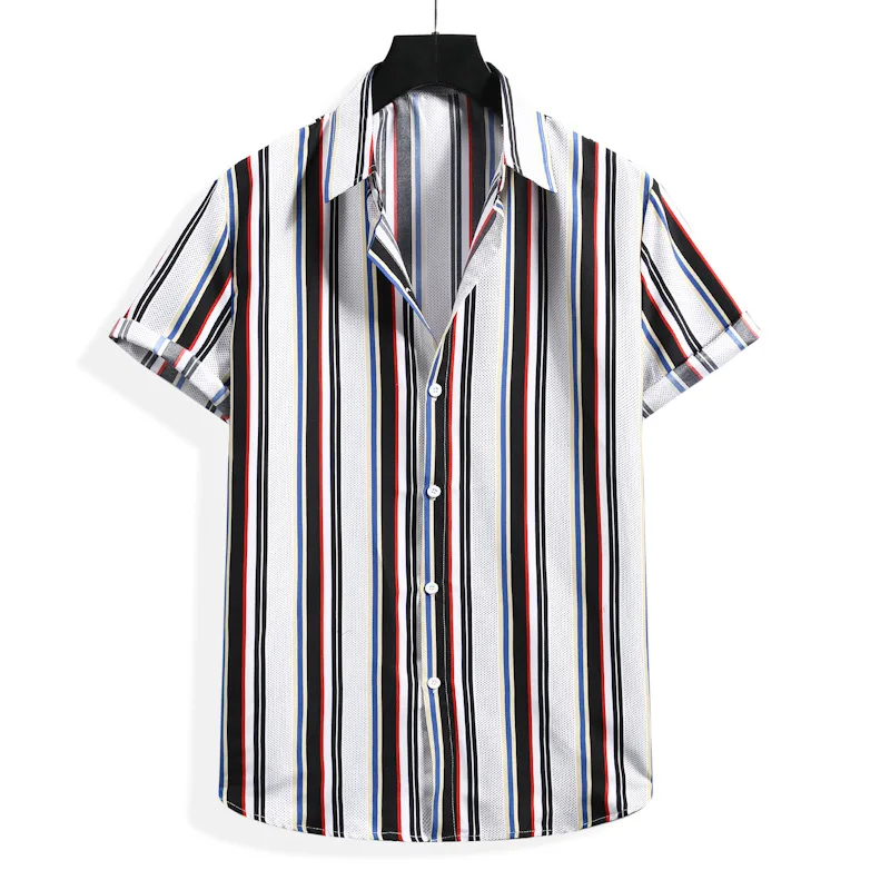 2021 summer new men's European size short-sleeved flower shirt striped contrast color matching large size beach shirt for men
2021 summer new men's European size short-sleeved flower shirt striped contrast color matching large size beach shirt for men