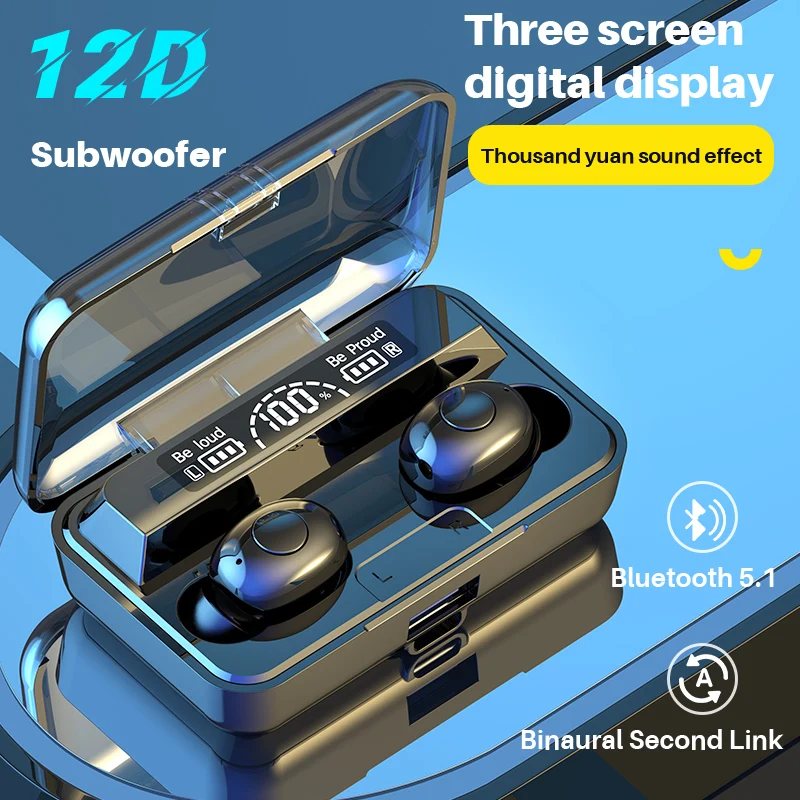TWS Bluetooth Headphone 5.1 Mini Wireless Headphone Noise CancellingEarbud microphone Sport waterproof Headset With Charging Box
TWS Bluetooth Headphone 5.1 Mini Wireless Headphone Noise CancellingEarbud microphone Sport waterproof Headset With Charging Box